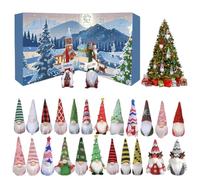 Calendrier de l'avent Gnome 2025 Calendrier de compte à rebours Noël 24 jours avec des figures Noël à collectionner pour les vacances, les garçons, les filles et les adultes, 2025