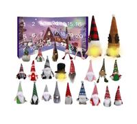 Calendrier De L'Avent Gnome De Noël 2024, Calendrier De L'Avent 3 Gnomes Éclairés, Calendrier Du Compte À Rebours De Noël Gnome De 24 Jours, Pour La Décoration De L'arbre De Noël