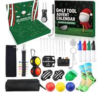 Calendrier De L'Avent Golf 2025 Pour Hommes, Adolescents Et Garçons, Accessoires Et Outils De Golf 24 Jours, Calendrier De Compte À Rebours De Noël Pour Golfeurs Avec Chaussettes, Porte-clés, T-shirts