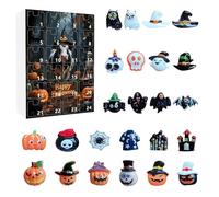 Calendrier de l'Avent Halloween 2025 | Compteur à rebours pour décoration d'Halloween - Poupées miniatures à collectionner pour fête et décoration de maison pour et adultes