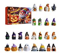 Calendrier De L'avent Halloween 2025,Contient 24 Ornements En Résine De Gnome De Citrouille De Sorcière Calendrier De Compte À Rebours De Noël De 24 Jours,Calendrier De L’Avent Gnome 2025 (B)