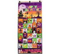 Calendrier de l'Avent Halloween 2026,31Calendrier Compte à rebours en tissu | Décorations Murales Halloween,calendrier de 31 jours,calendrier de l'Avent réutilisable Fournitures de fête