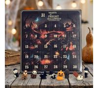 Calendrier de l'Avent Halloween 2026, boîte mystère surprise avec 31 mini | Boîte compte à rebours de 31 jours, mini figurines Halloween, ornements de table et cadeaux pour adultes et adolescents