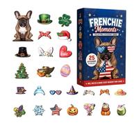 Calendrier De L'Avent Halloween 25 Jours Mignon Bouledogue Français | Déco Bureau Chien Rigolo Pour Adultes Maison Entrée Bureau Table Cadeaux Pour Bas De Noël Récompenses De Classe