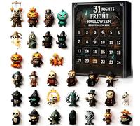Calendrier de L'avent Halloween 31 Nights of Fright Toys 2025, Calendrier de L'avent Halloween, Figurines de Poupées À Collectionner pour Compte À Rebours, Figurines D'horreur Effrayantes À C 31 days
