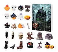 Calendrier de l'Avent Halloween,Calendrier de l'Avent des Figures D'horreur à 24 Jours,24-Day Surprised Box,Resurrection Day Horror Resin Figurines,Halloweens Figurine