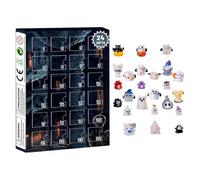 Calendrier De L'Avent Halloween, Compte À Rebours Halloween, 24 Jours D'horreur, Surprises Effrayantes Chaque Jour, Motifs Mignons Et Effrayants, Résine, Pour Table, Bureau, Enfant, Adolescent, Salon