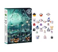 Calendrier De L'Avent Halloween, Compte À Rebours Halloween, 24 Jours D'horreur, Surprises Effrayantes Chaque Jour, Motifs Mignons Et Effrayants, Résine, Pour Table, Bureau, Enfant, Adolescent, Salon