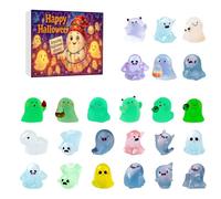 Calendrier de l'Avent Halloween Hanté avec Décorations Fantômes en Résine (D)