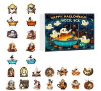 Calendrier de l'Avent Halloween Ornement de scène en acrylique 2D avec