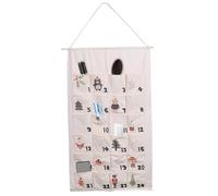Calendrier de l'Avent Hanging With 24 Pockets Christmas Advent Calendar Organizer un compte à rebours portable à remplissage vide pour la porte ou le mur de Noël décorations