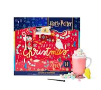 Calendrier de l'Avent HARRY POTTER 24 jours de surprises, comprenant 12 préparations pour chocolat chaud changeant de couleur, 4 garnitures différentes et une baguette magique. licence officielle