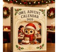Calendrier De L'Avent Hibous 2025, Calendrier De L'Avent De Noël 24 Jours, 24 Cadeaux Avec Mini Figurines Hibous, Pendentif Surprise Owl, Décoration D'intérieur Uni-que Et Décorations Festives