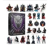 Calendrier de l'Avent HONO - Boîte Surprise - Édition Commémorative Pendentif Panthère Noire - Design Plat en Acrylique