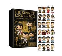 Calendrier de l'Avent HONO - Boîte Surprise + Panneau Plat en Acrylique + Elvis Presley + Décorations de Noël