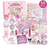 Calendrier de l'Avent - HONO - Hello Kitty - Figurines aléatoires - Boîtes aveugles - Porte-clés
