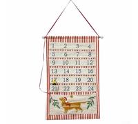 Calendrier de l'Avent interactif 24 poches en tissu pour compte à rebours de Noël avec suspension murale, conçu pour les fêtes de fin d'année et la décoration festive