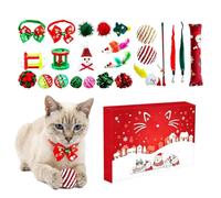 Calendrier de l'Avent interactifs pour s 24 jours compte à rebours | Calendrier de l'Avent pour chat Noël 2026 Exercice soulagement ennui enrichissement animal intérieur