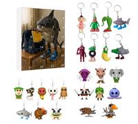 Calendrier de l'Avent Italian Brainrot, Calendrier de Compte à Rebours de Noël avec 24 Figurines Brainret, Figurines Tralalero, Boucles d'Oreilles, Pendentifs, Cadeaux Amusants à Collectionner