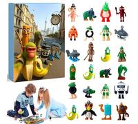 Calendrier de l'Avent italien Brainrot 2025 24 Jours, Lot de 24 figurines Tung Tung Sahur Mini Figurines Brainrot Italien unique créatifs amusants - Ensemble de décoration pour enfants et adultes