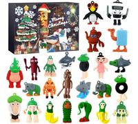 Calendrier De L'Avent Italien Brainrot, Lot De 24 Figurines Tung Tung Sahur Mini Figurines Brainrot Italien,Ensemble De DéCoration Pour Enfants Et Adultes,Cadeau de Collection (Boîte)