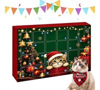 Calendrier de l'Avent Jouet pour Chat 2026 24 Jours d'Enrichissement pour s | Calendrier de Compte à Rebours pour Chat pour Chat Adulte et d'Intérieur Extérieur