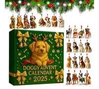 Calendrier De L'Avent Jouets,Pendentif Chiot 2D En Acrylique De Collection | Calendrier De Compte À Rebours De 24 Jours Pour Chien | Pour Fille Nièce Petite-Fille Famille Amis Adolescents Étudiants Ca