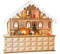 Small Foot 10546 Calendrier de l'Avent Joyeux Noël Bois Nature 39,00 x 10,00 x 38,00 cm