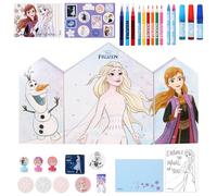 Calendrier de l'Avent La Reine des Neiges - Art créatif et artisanat - Ensemble de papeterie pour enfants - Compte à rebours de Noël amusant