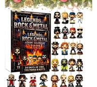 Calendrier de l'Avent Légendes du Rock et du Métal 2025 - Un calendrier de compte à rebours de 24 jours avec des objets de collection de personnages musicaux emblématiques