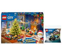 Calendrier de l'Avent Lego 2 en 1 : 60475 Calendrier de l'Avent 2025 City & 30664 Buggy de police de terrain