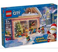 Calendrier de l'Avent LEGO City 2024, jouet pour enfant à construire, 24 surprises incluant les Minifigures du Père Noël et de Madame Noël, idée cadeau pour les 5 ans, pour garçon et fille, 60436