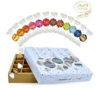 Calendrier de l'Avent LINDOR de LINDT | Assortiment de 50 chocolats - 625 g | 2 bouchées par case pour encore plus de gourmandise