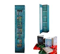Calendrier de l'Avent littéraire 2025 - 24 mini-décorations de livres pour les amoureux des livres, décoration de compte à rebours de Noël avec couvertures de romans classiques (blue)