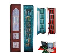 Calendrier de l'Avent littéraire 2025 - 24 mini-décorations de livres pour les amoureux des livres, décoration de compte à rebours de Noël avec couvertures de romans classiques (mix)