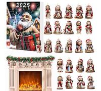 Calendrier de l'Avent - Lot de 24 jours à suspendre avec compte à rebours Jésus - Décoration de fête en acrylique 2D pour fêtes à la maison, activités à la maison