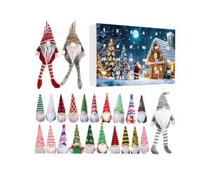 Calendrier De L'Avent Lutin De Noël - Lutins En Peluche Décorations Maison | Calendrier De Compte À Rebours Des Fêtes De 24 Jours - Pour Table De Fête Étagère Bureau Cheminée
