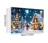 Calendrier de l'Avent lutin - Décoration d'intérieur - Calendrier de l'Avent 24 jours - Décoration pour table de bureau - Cheminée - Noël - Hiver - Fille