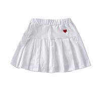 Calendrier de l'Avent Ma vie pour enfants, jupe de bébé fille, évasée, simple, plissée, jupe de sport pour fille bleue, Blanc., 8-9 ans