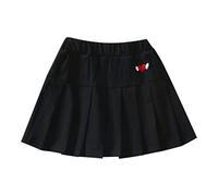 Calendrier de l'Avent Ma vie pour enfants, jupe de bébé fille, évasée, simple, plissée, jupe de sport pour fille bleue, Noir , 6-7 ans