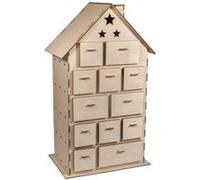 Calendrier de l'avent maison à construire 25,5 x 17,5 cm Beige G