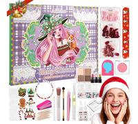 Calendrier de l'Avent Maquillage 2025, 24 Jours de Compte à Rebours de Noël pour Filles, 24 Pièces de Cadeaux de Maquillage, Kit Complet de Surprise de Fête pour Adolescentes et Femmes