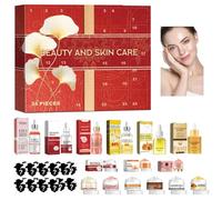 Calendrier De L'Avent Maquillage, Calendrier De L'Avent 2024 Maquillage, Advent Calendar 2024 Beauty, Pour Femmes Et Filles, Soin De La Peau, Crème Hydratante et Sérum (E)
