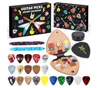 Calendrier de l'Avent médiators guitare, boîte mystère 24 jours de surprises musicales (A)