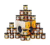 Calendrier de l'Avent Miel 24 pots - Sélection de miels français et du monde - Coffret cadeau Noël - BienManger.com
