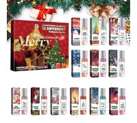Calendrier de l'Avent mini flacon de parfum pour femme, calendrier de 2025, avec parfum, 12 pièces d'eau de parfum, parfum, convient pour les rendez-vous et les voyages quotidiens