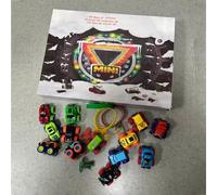 Calendrier de l'Avent Monster Truck 2025 pour enfants garçons et filles, 24 jours de compte à rebours avant Noël, 16 mini Monster Trucks 3D et accessoires cadeau de Noël parfait (A)