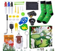 Calendrier de l'Avent motif golf 24 | Calendrier de l'Avent créatif, balles de golf balles tees de score pour hommes, adolescents, cadeau pour Noël et Pâques