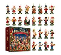Calendrier de l'Avent Musical Noël 2026 Compte À Rebours Des Fêtes 24 Jours | Décoration acrylique 2D pour musicien Pour amateurs musique, appartement, salon, chambre, sapin, fenêtre