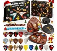 Calendrier De L'avent Musique, 2025 Calendrier De L'avent Médiators, Calendrier de l'Avent Guitare, Compte À Rebours De Avants Noël Avec 22 Médiators Pour Guitare Acoustique, Guitare Électrique